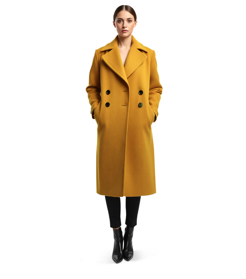Women's Yellow Long Coat