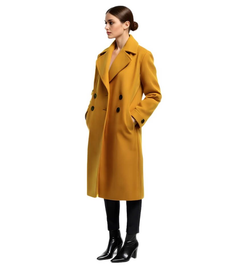 Women's Yellow Long Coat