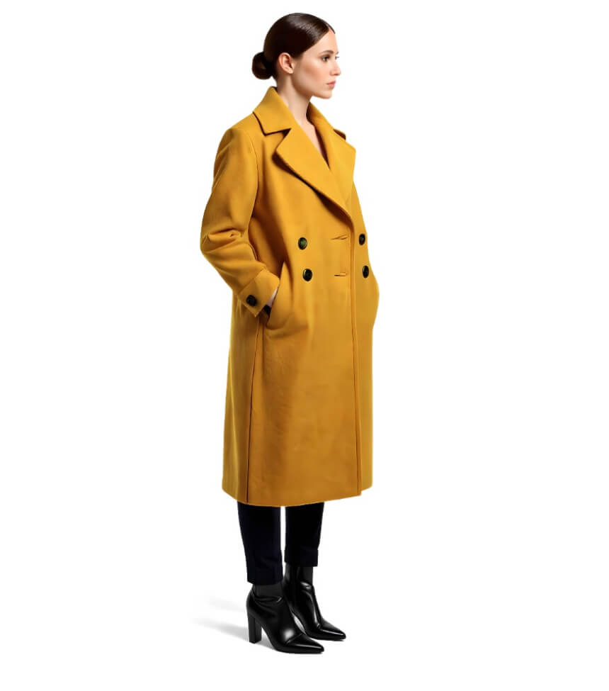 Women's Yellow Long Coat